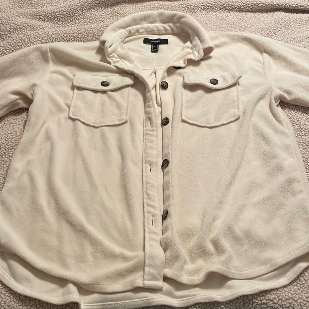 Tan Forever 21 flannel jacket